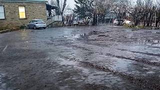 Rain and ice rain in Sutherland and Calvinia in South Africa [upl. by Celtic214]