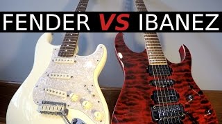 FENDER vs IBANEZ  Guitar Tone Comparison [upl. by Hershell]