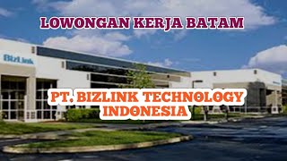 PT BIZLINK TECHNOLOGY INDONESIA LOWONGAN KERJA BATAM HARI INI [upl. by Harras]