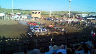 2011 Watford City North Dakota Demolition Derby Feature [upl. by Ditzel]