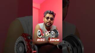 Disc brake vs Drum brake bike car automobile tips trending shorts [upl. by Esiuolyram]