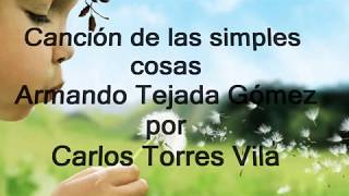 Canción de las simples cosas  Carlos Torres Vila [upl. by Cleasta552]