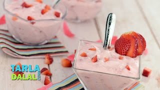 Strawberry Yoghurt Low Calorie by Tarla Dalal [upl. by Rednas]