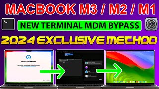 👀🔥✅ 2024 EXCLUSIVE NEW Bypass MDM Remote Device Management Lock on Macbook M3M2M1 SonomaVentura [upl. by Wenger]