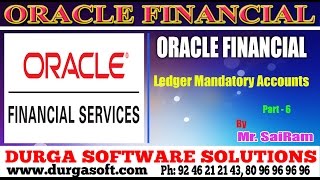 Oracle Finacialonline training Ledger Mandatory Accounts Part6 by SaiRam [upl. by Glenda]