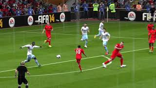 Philippe Coutinho scores for FC Liverpool against West Ham United  FIFA 14 Career Mode Premier Leag [upl. by Nive]