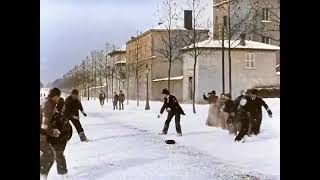 Snowball Fight In France 1896 [upl. by Leyes787]