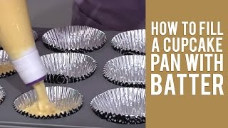 How to Fill a Cupcake Pan with Batter [upl. by Clotilde]