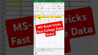 Fast Data Entry Excel sanjaysirclasses4u sanjaysirtally shorts viralvideo [upl. by Oralle287]