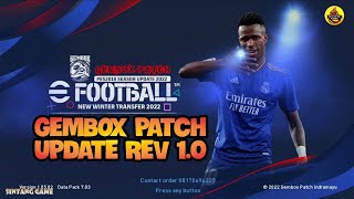 UPDATE EFOOTBALL GEMBOX PATCH WINTER REV 100 REVIEW [upl. by Neeruam]