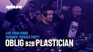 Oblig b2b Plastician  Live from Rinse Summer Terrace Party 2024 [upl. by Enirual]