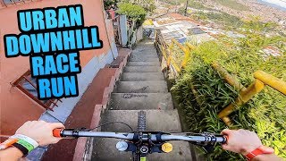 CRAZY URBAN MTB DOWNHILL TRACK  FULL RACE RUN [upl. by Piscatelli]