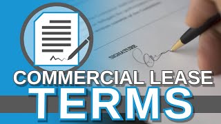 Typical Commercial Lease Terms That Everyone Should Know [upl. by Deth]