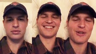 Ansel Elgort  Instagram Live Stream  January 22 2018 [upl. by Annayi92]