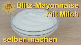 Blitzmayonnaise mit Milch selber machen  ohne Ei [upl. by Eimaj161]