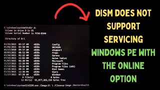 How to Fix DISM Does Not Support Servicing Windows PE With The Online Option on Windows 11 [upl. by Yevad725]