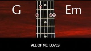 Learn to play All Of Me by John Legend  SLOW VERSION with chords and lyrics [upl. by Hakaber]