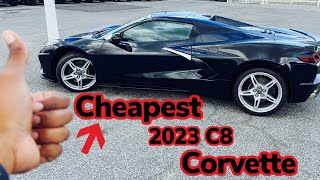 I Bought a CHEAP Base Model 1LT 2023 C8 Corvette Cheapest CONVERTIBLE In The WORLD [upl. by Ecirual]