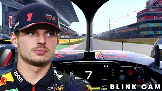 How many times does Max BLINK in Barcelona  Oracle Virtual Laps at the SpanishGP [upl. by Clark]