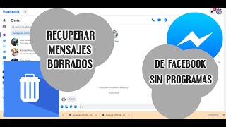 Como recuperar conversaciones eliminadas de facebook 2019 Recuperar mensajes borrados de facebook [upl. by Hayikat]