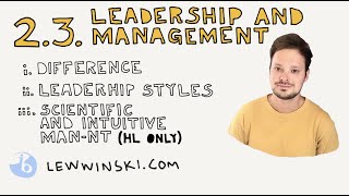 23 LEADERSHIP amp MANAGEMENT  IB BUSINESS MANAGEMENT  autocratic democratic paternalistic styles [upl. by Buff]