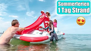 1 Tag baden am Strand 😍 🌊 Tretboot fahren Urlaub als Großfamilie  Sommerferien Mamiseelen [upl. by Gail]