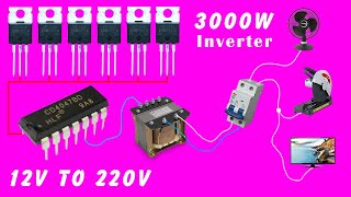 How to make a simple inverter 3000W 6 Mosfet DIY pure sine wave inverter [upl. by Tema]