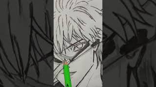 Gojo Satoro drawing  Anime  shortsfeed ytshort drawing animeart07 art animeartgallery [upl. by Artus708]