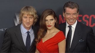 Pierce Brosnan Lake Bell Owen Wilson  quotNo Escapequot Los Angeles Premiere ARRIVALS [upl. by Etyam49]