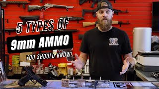 5 Types Of 9mm Ammo You NEED To Know  Ammo Education 2022 [upl. by Ffoeg]