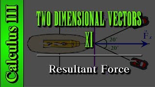 Calculus III Two Dimensional Vectors Level 11 of 13  Resultant Force [upl. by Tami918]