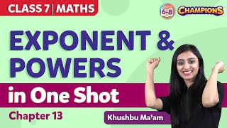 Exponents and Powers Class 7 Maths in One Shot Chapter 13  BYJUS  Class 7 [upl. by Enileuqcaj]