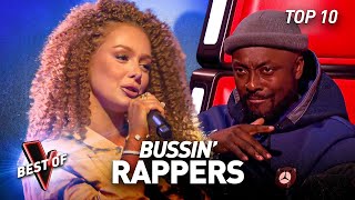 The Best RAPPERS in the Blind Auditions of The Voice  Top 10 [upl. by Einnor465]