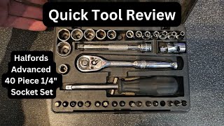 Quick Tool Review Halfords Advanced 40 Piece 14quot Socket Set [upl. by Llirrehs]