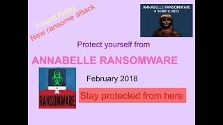 How to remove quotAnnabelle Ransomwarequot  How to get protected quotAnnabelle Ransomwarequot  Annabelle [upl. by Euphemiah]