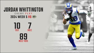 Jordan Whittington Week 5 Replay Every Target and Catch vs Green Bay Packers [upl. by Sivra620]