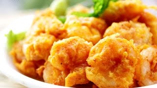 Prawns Pakora quick and easy shrimp fritters recipe [upl. by Risser]