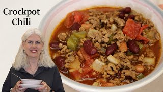 Crockpot Chili  How To Make Chili In A Slow Cooker [upl. by Morrill]