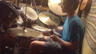 My drum student Sean M working on single stroke 4Mouzon Triplets 3142017 [upl. by Wade]