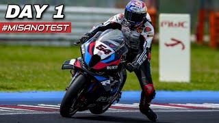 WSBK Misano Test 2024 Day 1 Toprak Razgatlioglu Followed Alvaro Bautista on the Top Position wsbk [upl. by Wulf]