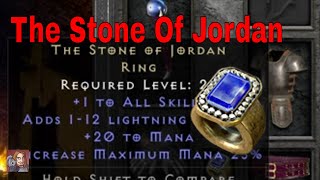 D2R Unique Items  The Stone Of Jordan Ring Used To Spawn Uber Diablo [upl. by Blackington]