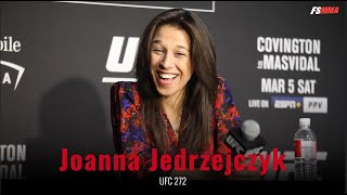 Joanna Jedrzejczyk UFC 272 guest fighter interview [upl. by Mayfield]