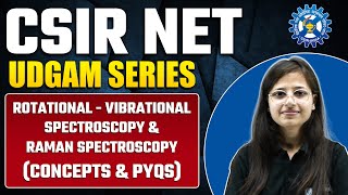 Rotational Vibrational amp Raman Spectroscopy Concept amp PYQs  Physical Science  CSIR NET [upl. by Nikaniki]