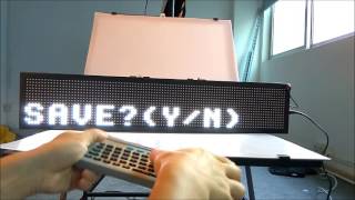 Remote LED sign Program Tutorial ASINB01LQ1NWFG [upl. by Kamp]