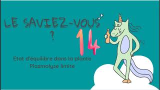 14 LSV  La plasmolyse limite  état équilibre dans la plante [upl. by Llehsam]