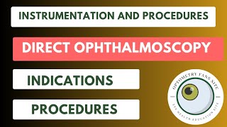 Direct Ophthalmoscopy Procedures  Principal and optics  Ophthalmic Instrumentation and procedures [upl. by Noyad489]