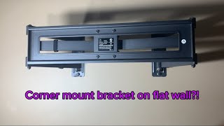 Installing and reviewing ONN corner full motion tv mount bracket and LG UT75 TV [upl. by Yanrahs]