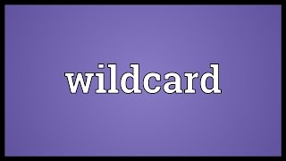 Wildcard Meaning [upl. by Ahsla712]