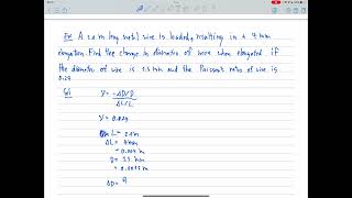 eng poissons ratio example probelm no1 with a solution physics [upl. by Nevet]