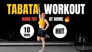 Full Body Tabata Workout for Fat Loss  10Minute Home HIIT Routine [upl. by Kristyn]